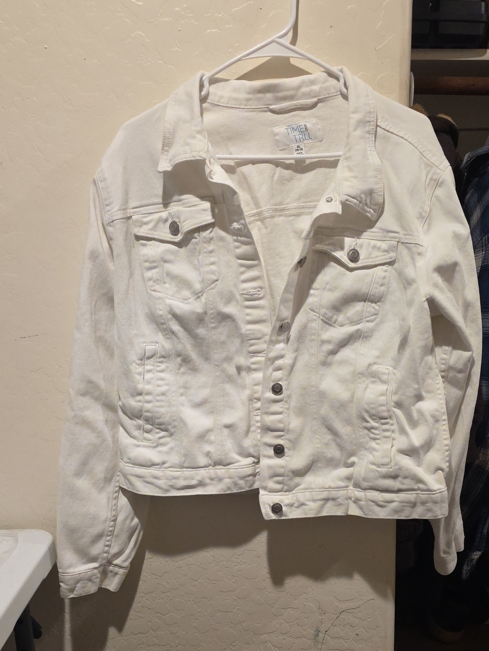 Time and Tru White Denim Trucker Jacket - Women's